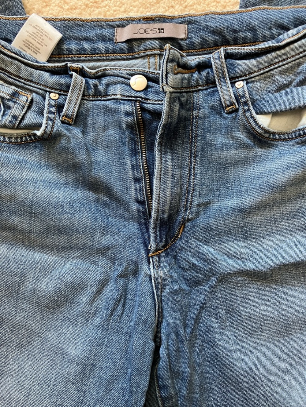 Joe's Jeans Medium Blue Denim Jeans with Contrast Stitching